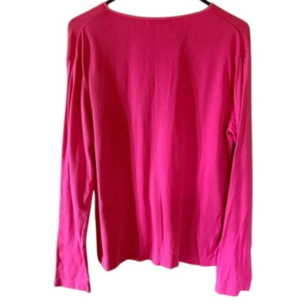 Fresh Produce Women’s XL Pink Cotton Snap Front Cardigan Top Made in USA - Picture 4 of 7